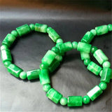 Green Malay Stone Bead Bracelet Men Women Jewelry