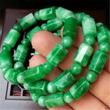 Green Malay Stone Bead Bracelet Men Women Jewelry