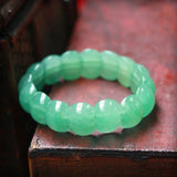 Green Stone Bracelet Unisex Natural Tanglin Hand Row Jewelry