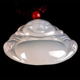 Natural Ice Stone Necklace Cord Pendant Buddha Pendant Light Maitreya