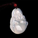Natural Ice Stone Necklace Cord Pendant Buddha Pendant Light Maitreya