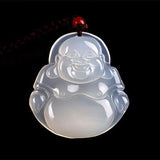 Natural Ice Stone Necklace Cord Pendant Buddha Pendant Light Maitreya
