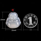 Natural Ice Stone Necklace Cord Pendant Buddha Pendant Light Maitreya