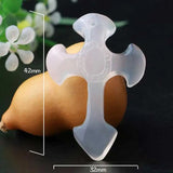 Chalcedony Carved Cross Pendant Necklace Jewelry