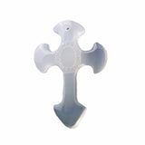 Chalcedony Carved Cross Pendant Necklace Jewelry