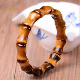 Tiger Eye Stone Bamboo Bracelet Crystal Hand Chain Jewelry