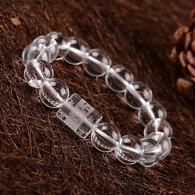 Natural Crystal Round Beads Bracelet Protective Jewelry
