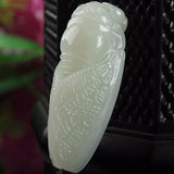 Hand-Carved Cicadas Pendant Natural Stone Necklace Jewelry