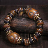 Tibet Three Eye Beads Bracelet Natural Ma Nao Transporter Bead Prayer Beads