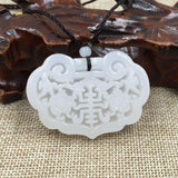 XINJIANG Stone Carved Lock Pendants for Child
