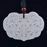 XINJIANG Stone Carved Lock Pendants for Child