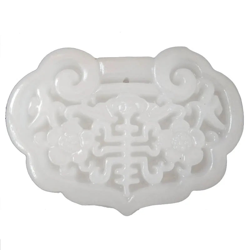XINJIANG Stone Carved Lock Pendants for Child