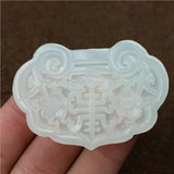 XINJIANG Stone Carved Lock Pendants for Child