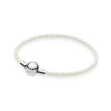 2021s925 Sterling Silver Round Buckle Leather Hand Strap