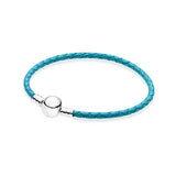 2021s925 Sterling Silver Round Buckle Leather Hand Strap