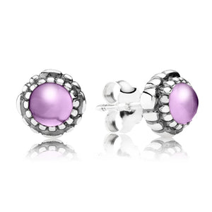 S925 Silver December Gemstone Stud Earrings, Classic Jewelry