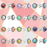 S925 Silver December Gemstone Stud Earrings Women's Jewelry