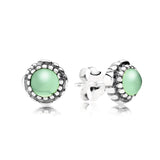 S925 Silver December Gemstone Stud Earrings, Classic Jewelry