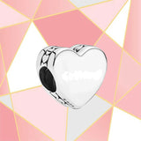 S925 Sterling Silver Heart Beads for Women's Party