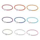 Kakany S925 Sterling Silver Flat Scalp Bracelet Romantic Diy Jewelry Gift