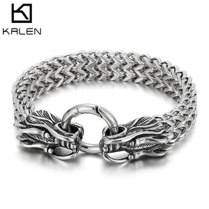 12mm Dragon Chain Stainless Steel Bracelet