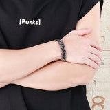 13mm Vintage Chain Men's Stainless Steel Bracelet Punk Style Accessories