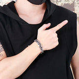 13mm Vintage Chain Men's Stainless Steel Bracelet Punk Style Accessories