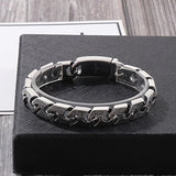 13mm Vintage Chain Men's Stainless Steel Bracelet Punk Style Accessories