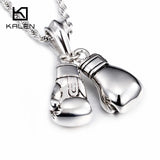 Stainless Steel Power Boxing Fist Pendant Necklace For Men