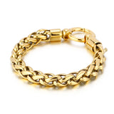 316L Stainless Steel Men's Twisted Chain Bracelet 210mm