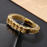 Bicycle Chain 12mm Link Stainless Steel Bracelet Men's Gift
