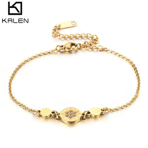 Bohemia Chain Bracelet with Zircon Charm