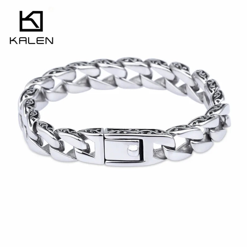 Men's Stainless Steel Bike Chain Bracelet