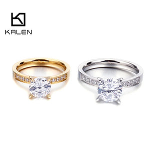 Stainless Steel Rings Classic Wedding Bands Anillos Jewe