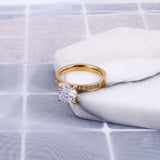Stainless Steel Rings Classic Wedding Bands Anillos Jewe