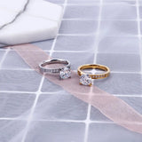 Stainless Steel Rings Classic Wedding Bands Anillos Jewe