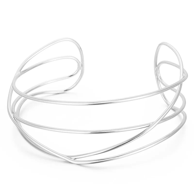 Iron Alloy Torques Choker Necklace for Women Statement Jewelry