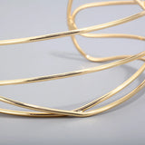 Iron Alloy Torques Choker Necklace for Women Statement Jewelry