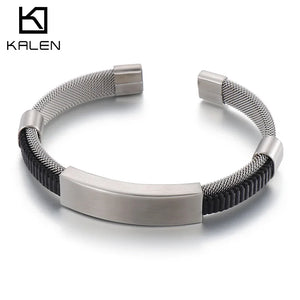 Men's Stainless Steel Bracelet Cuff Bangle