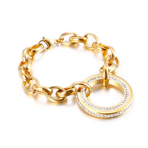 Women's Stainless Steel Bracelet Ring Set