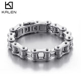 Four-Color Bike Chain Stainless Steel Men's Bracelet Jewelry