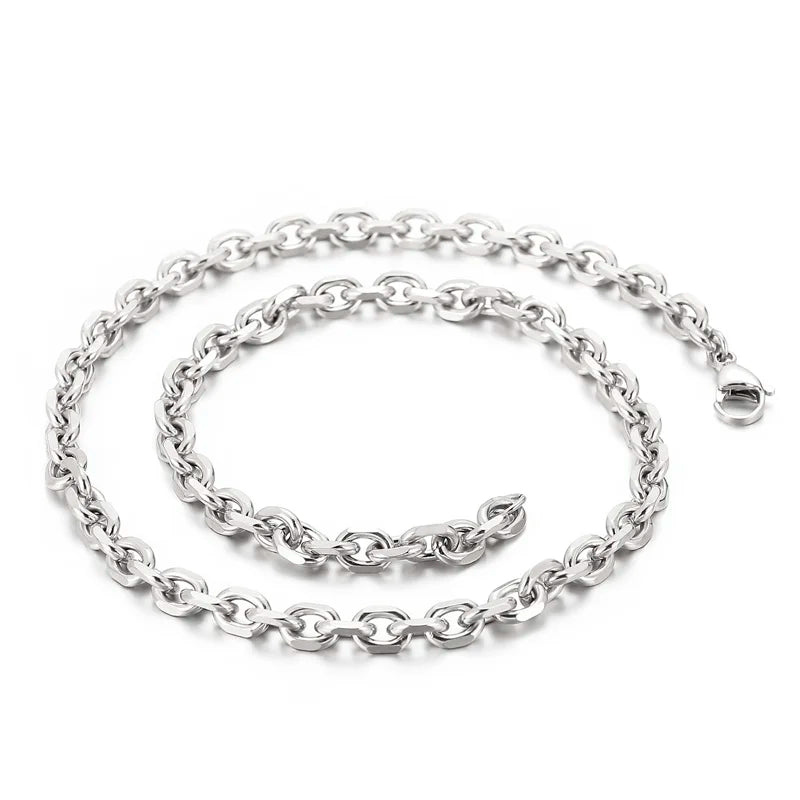 Men's Stainless Steel Geometric Stitching Necklace