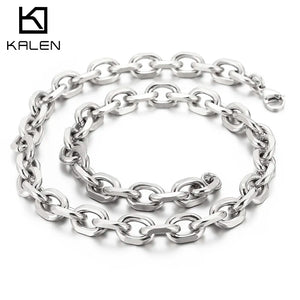 Men's Stainless Steel Geometric Stitching Necklace