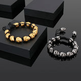 Gothic Style Bone Rope Chain Stainless Steel Bracelet