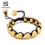 Gothic Style Bone Rope Chain Stainless Steel Bracelet
