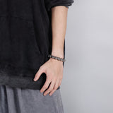 Gothic Style Bone Rope Chain Stainless Steel Bracelet