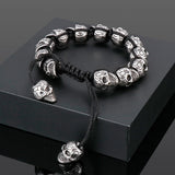Gothic Style Bone Rope Chain Stainless Steel Bracelet
