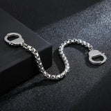 Stainless Steel Popcorn Chain Lock Bracelet