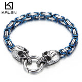 Multicolor 6mm Chain Skull Punk Men's Bracelet