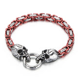 Multicolor 6mm Chain Skull Punk Men's Bracelet